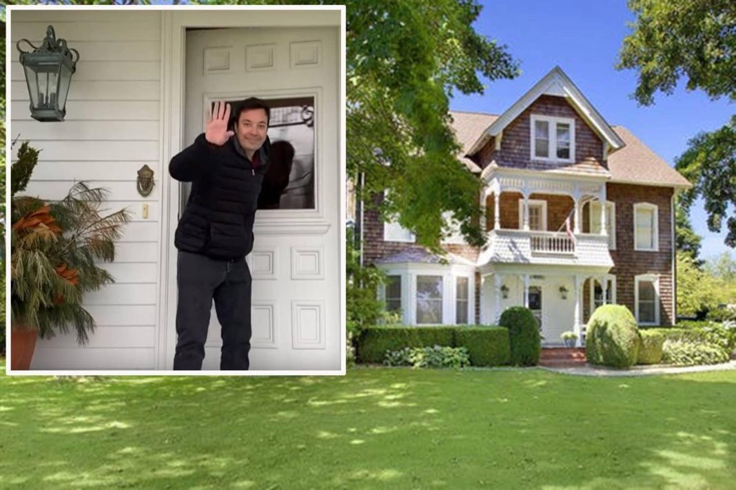 inside-jimmy-fallon's-hamptons-retreat-as-us-stars-broadcast-from-home
