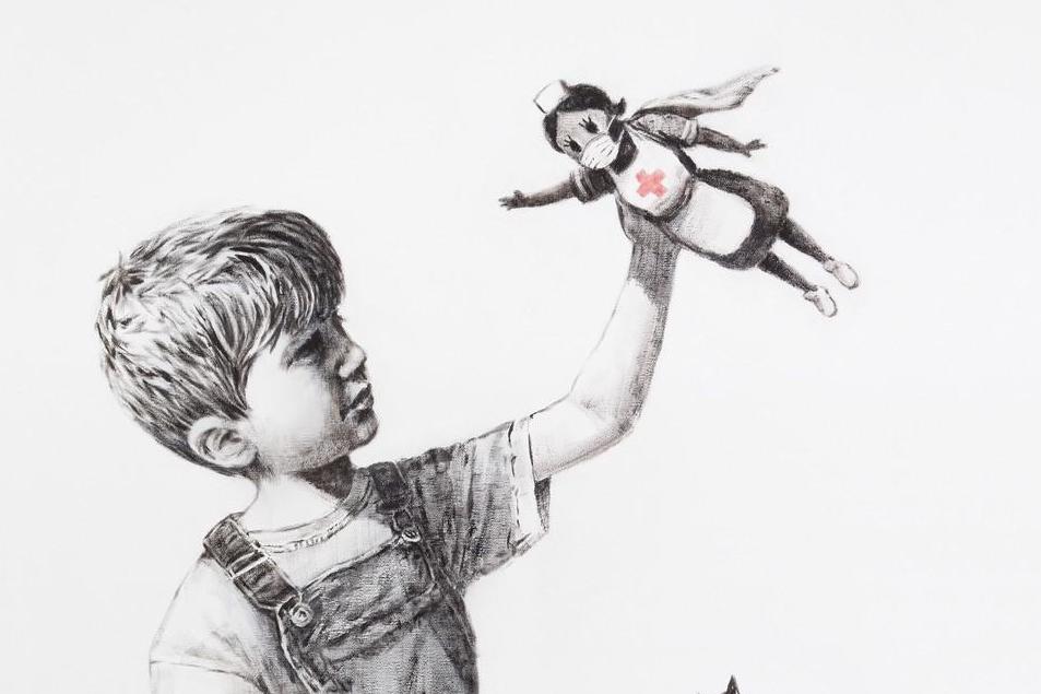 new-banksy-artwork-appears-on-nhs-hospital-corridor-to-pay-tribute-to-healthcare-heroes