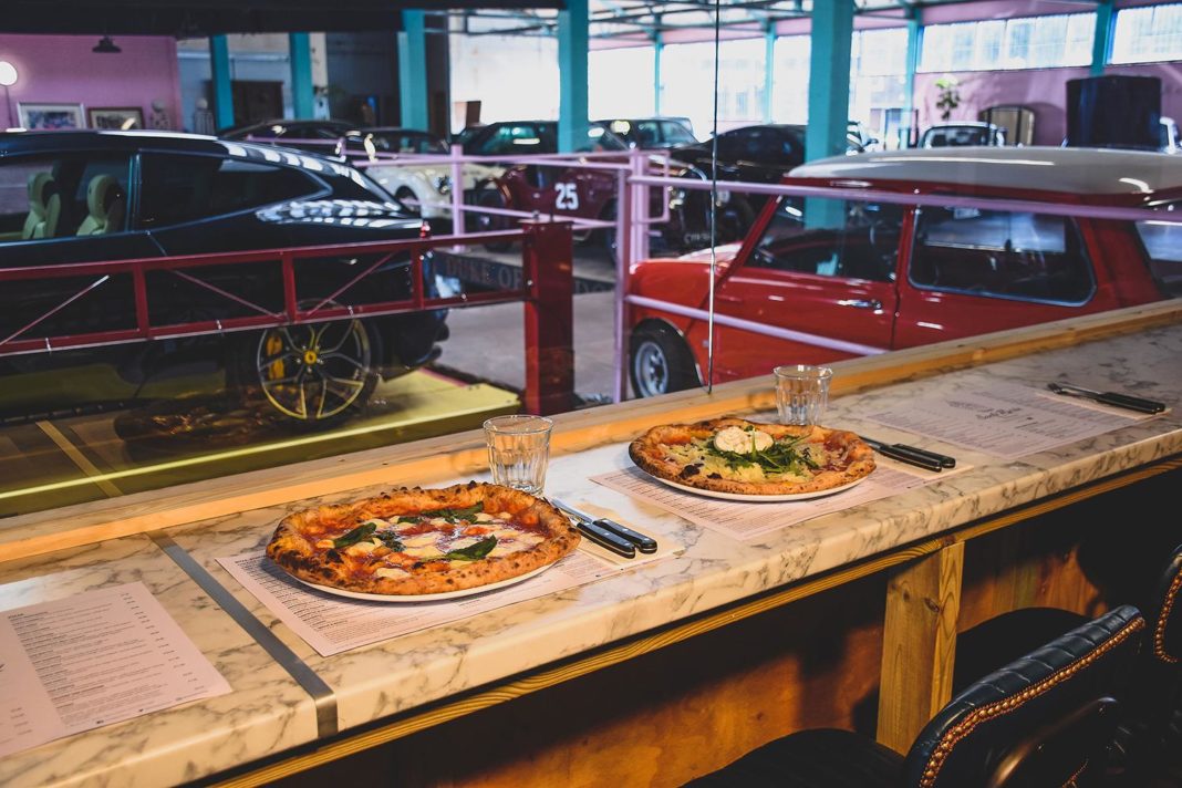 santa-maria-at-duke-of-london:-pizza-restaurant-opens-latest-location-in-luxury-car-showroom