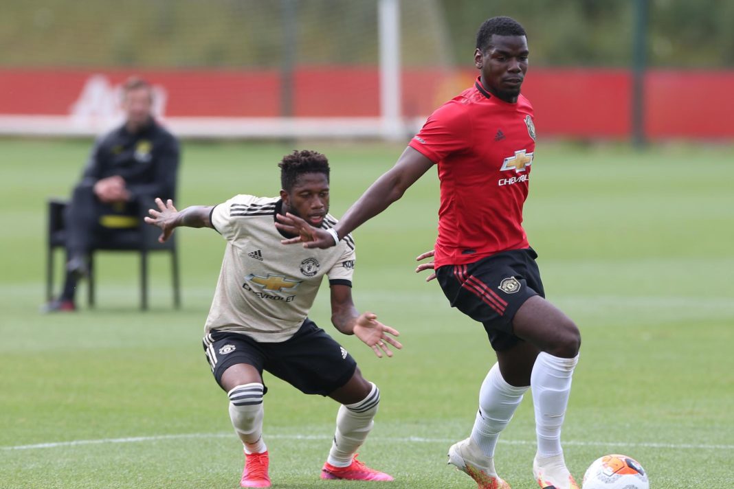 new-manchester-united-training-pictures-as-players-compete-in-training-friendly-after-coronavirus-scare