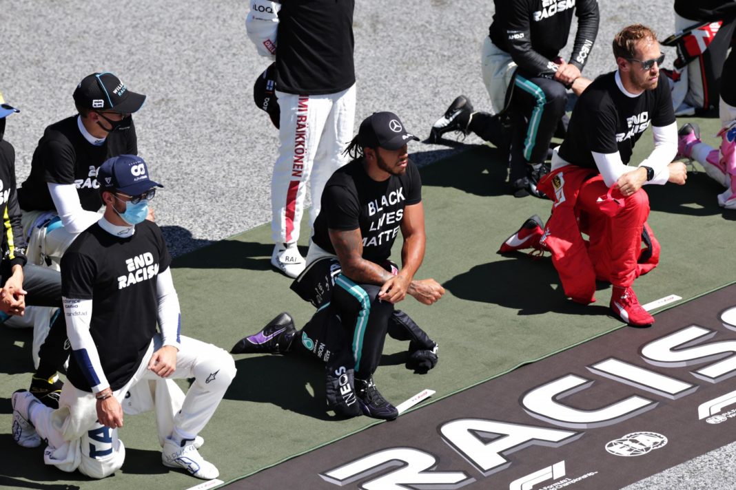 lewis-hamilton-may-continue-to-take-a-knee-to-stop-fight-against-racism-from-'dying-a-silent-death'