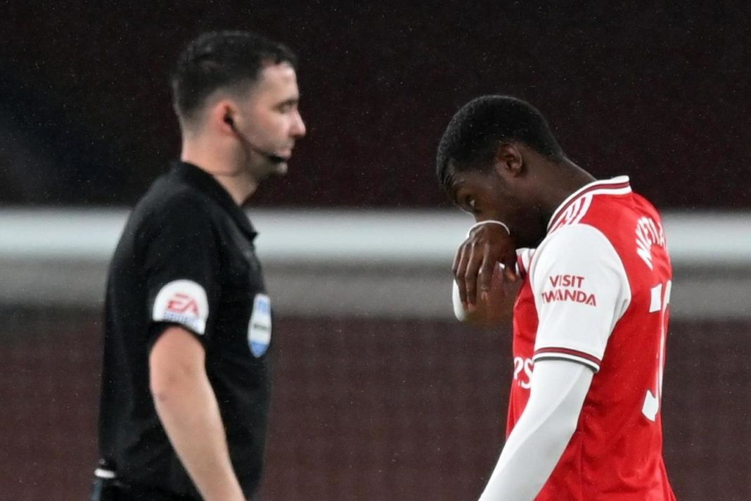 mikel-arteta-urges-arsenal-squad-to-comfort-eddie-nketiah-after-red-card