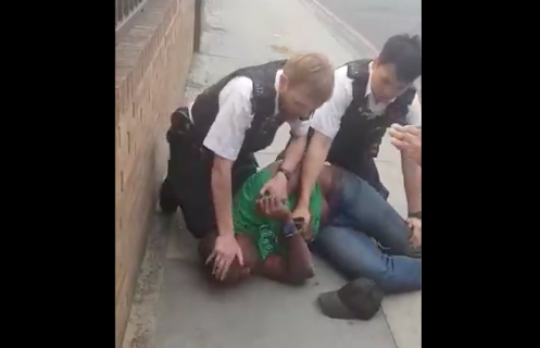metropolitan-police-officer-suspended-over-'disturbing'-video-of-handcuffed-man-yelling-'get-off-my-neck'-in-islington