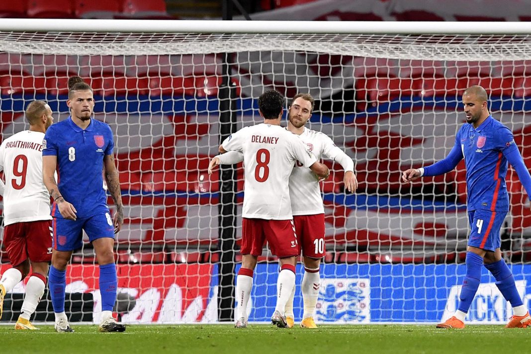 england-0-1-denmark:-harry-maguire-red-card-costs-three-lions-top-spot-in-nations-league-battle-with-belgium