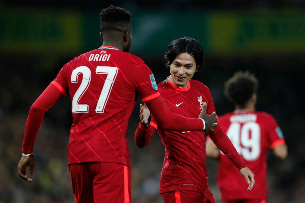 norwich-0-3-liverpool:-takumi-minamino-and-divock-origi-fire-reds-into-carabao-cup-fourth-round
