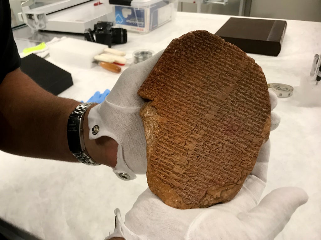 ‘a-joyous-event’:-why-the-gilgamesh-tablet’s-return-to-iraq-strikes-a-blow-against-artefact-smuggling